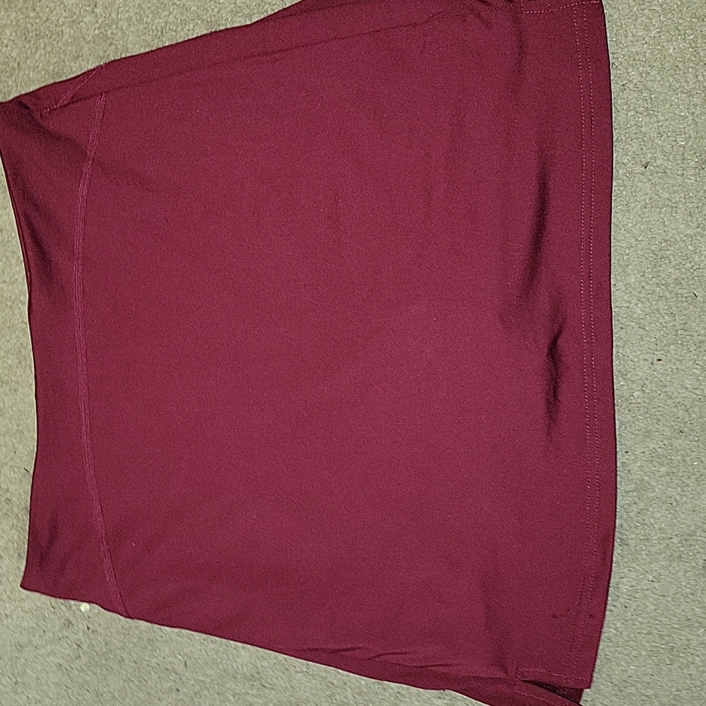 Red A-line Mini Skirt for Casual Wear
